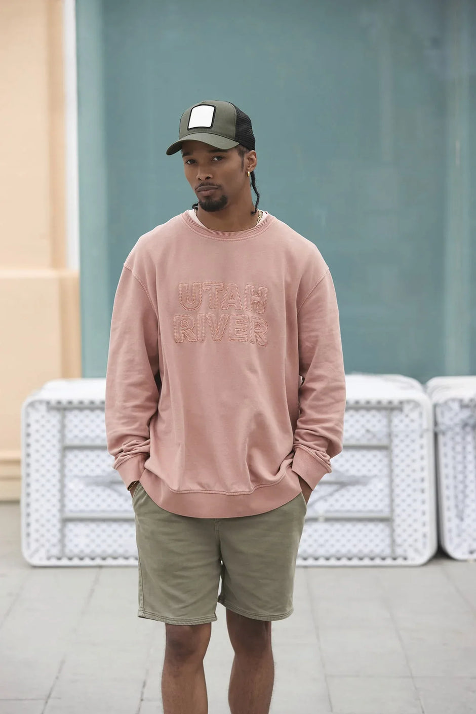 B636 - Casquette trucker 5 panneaux avec patch carré - Occifloc