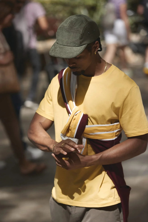 B679 - Casquette campeur 5 panneaux en velours Beechfield®