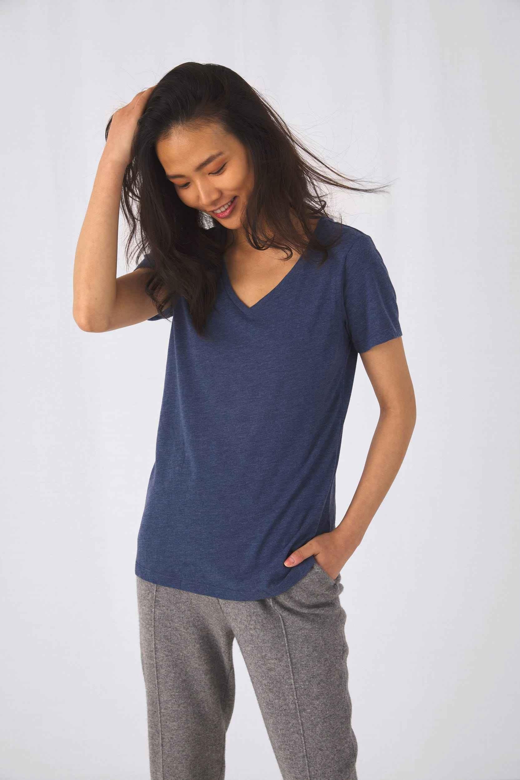 CGTW058 - T-shirt Triblend col V Femme - Occifloc