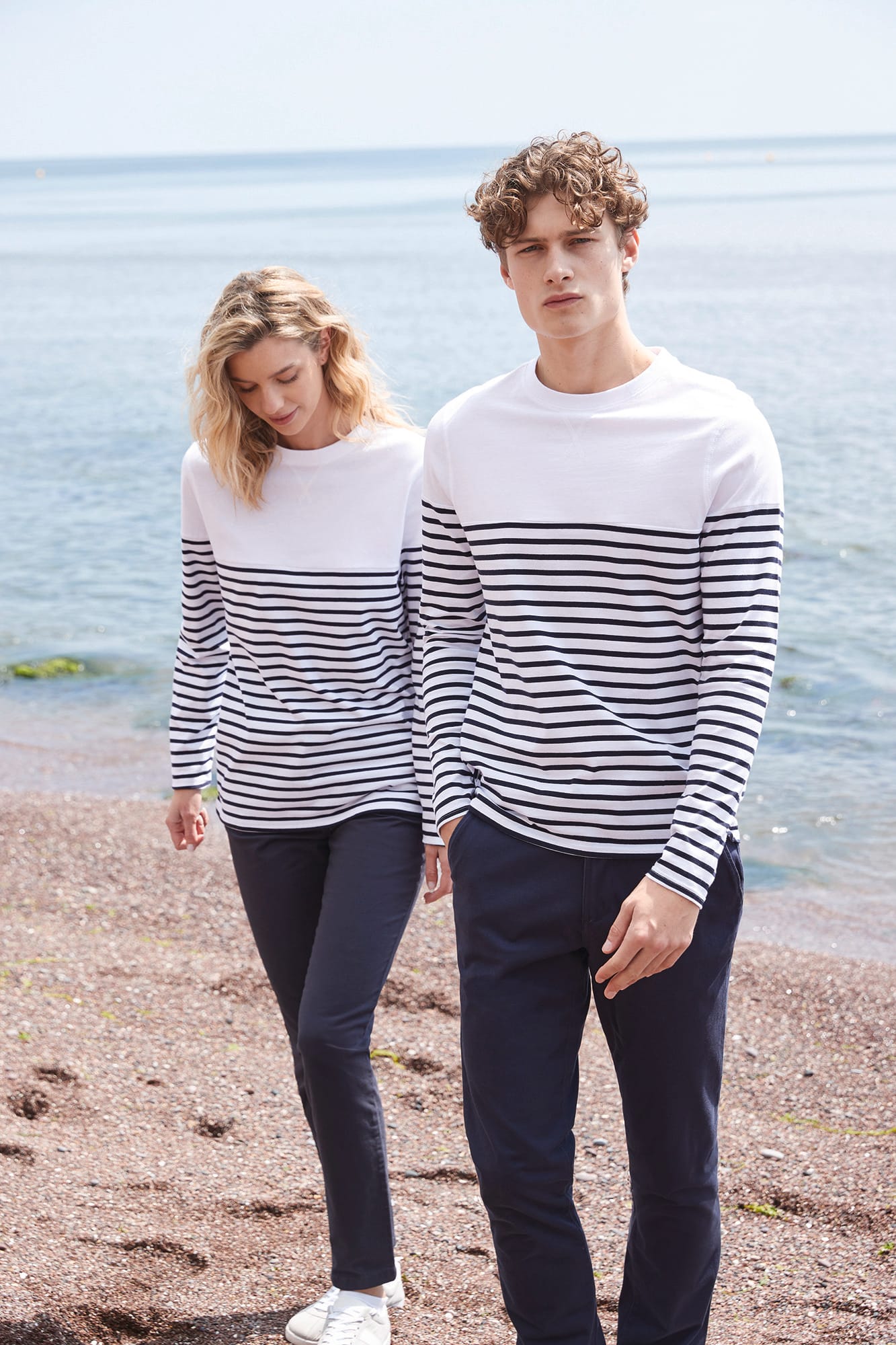 FR134 - T-shirt breton à manches longues Front Row