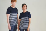 FR135 - T-shirt breton à manches courtes Front Row