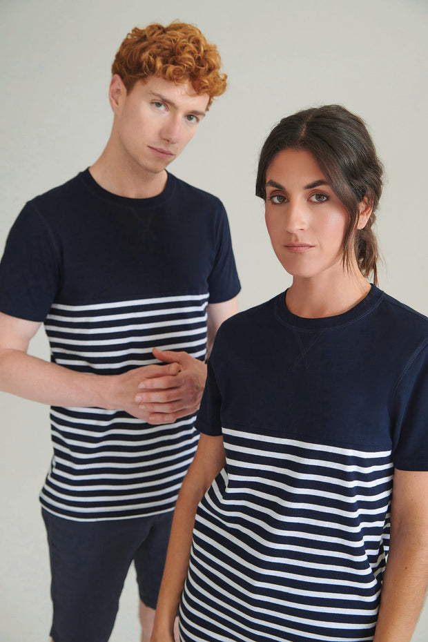 FR135 - T-shirt breton à manches courtes Front Row