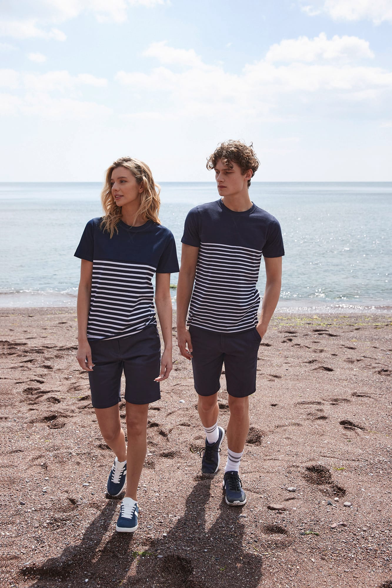 FR135 - T-shirt breton à manches courtes Front Row
