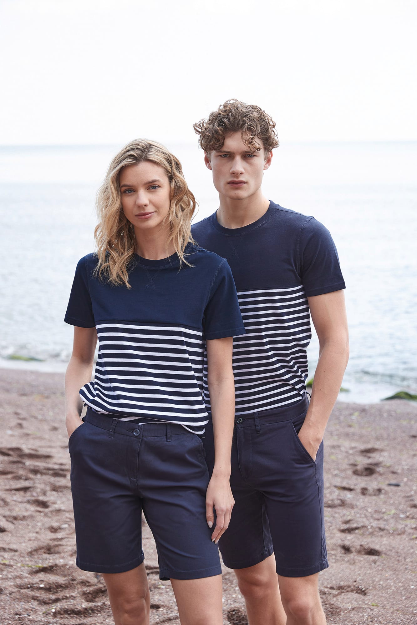 FR135 - T-shirt breton à manches courtes Front Row