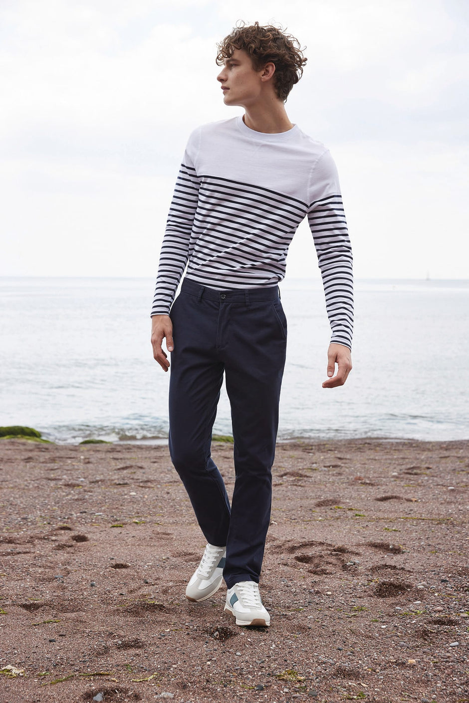 FR134 - T-shirt breton à manches longues Front Row