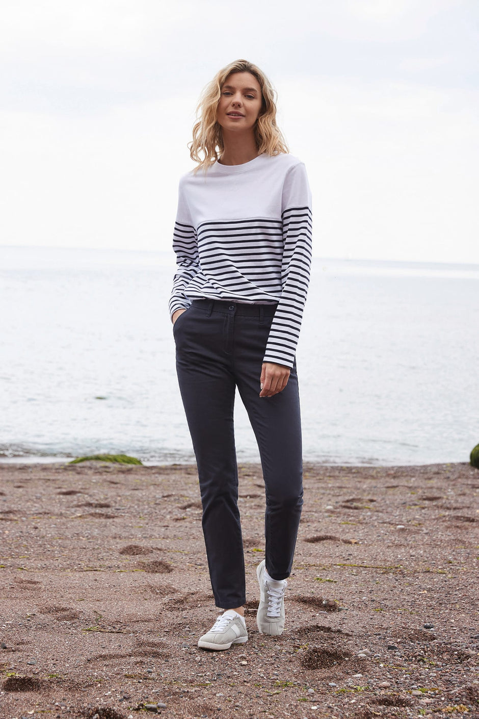 FR134 - T-shirt breton à manches longues Front Row