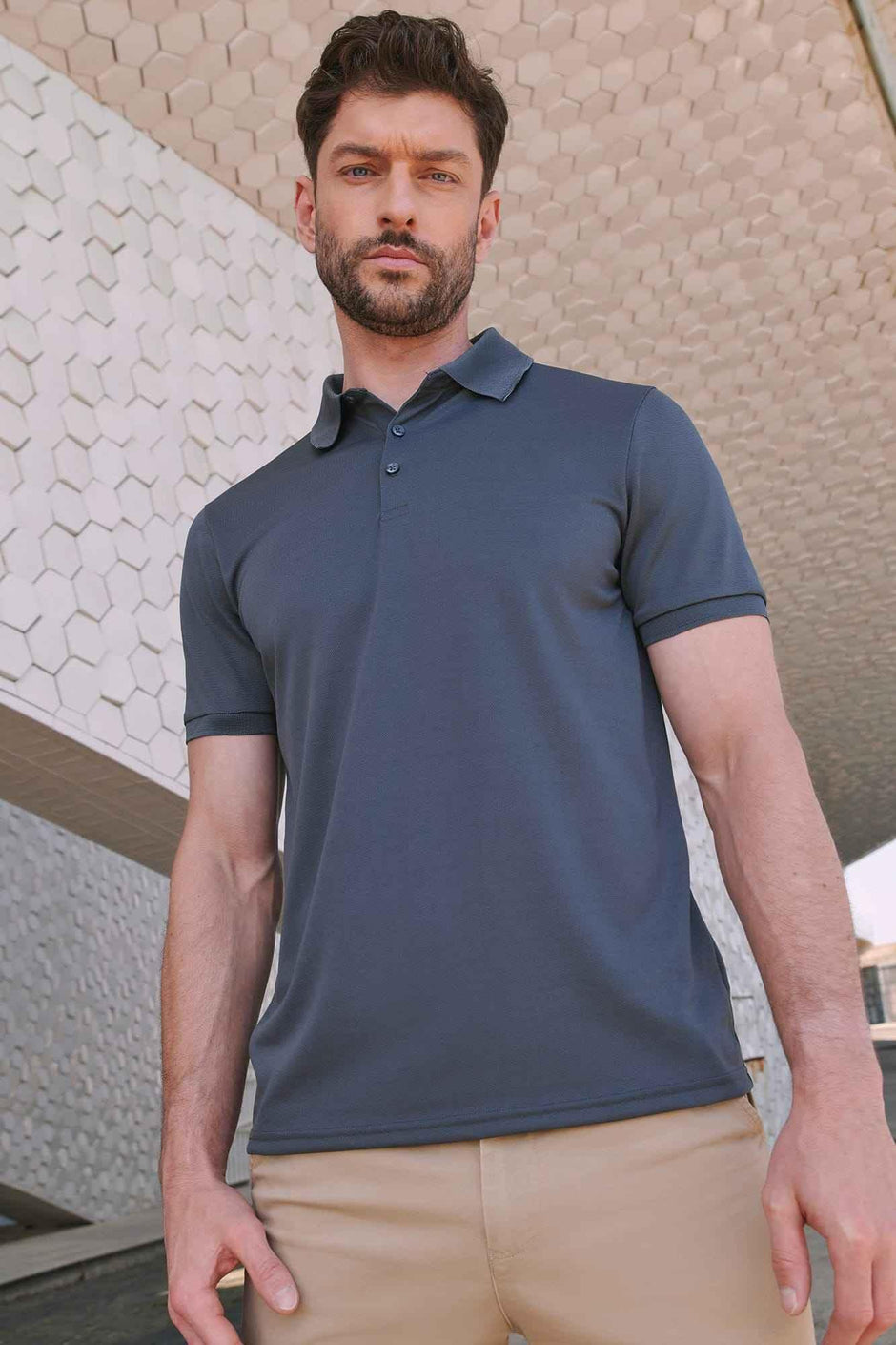 H465 - Polo homme polyester recyclé - Occifloc