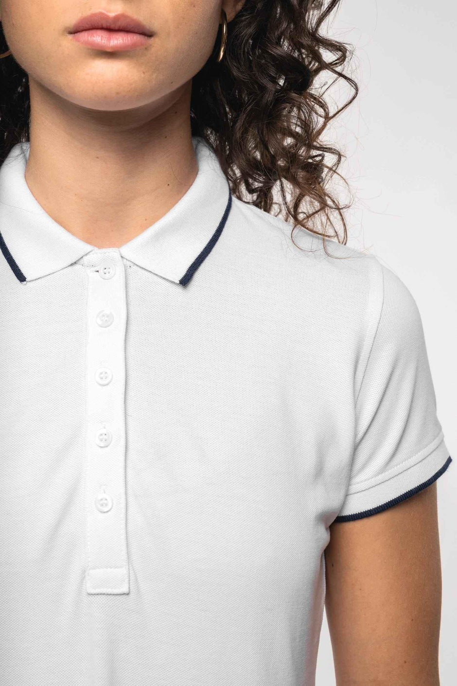 K252 - Polo maille piquée manches courtes femme - Occifloc