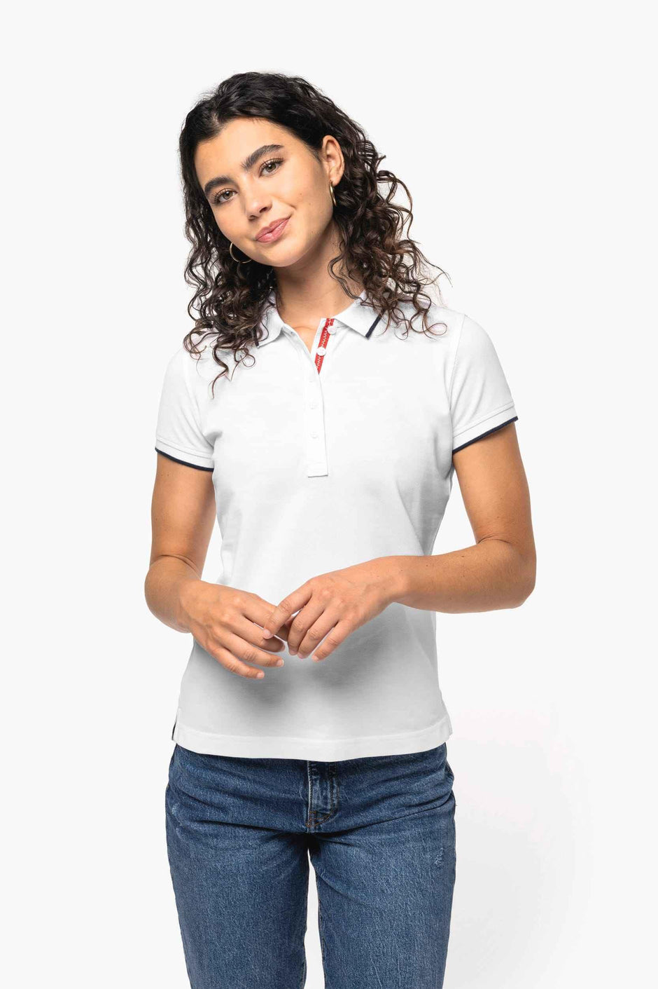 K252 - Polo maille piquée manches courtes femme - Occifloc