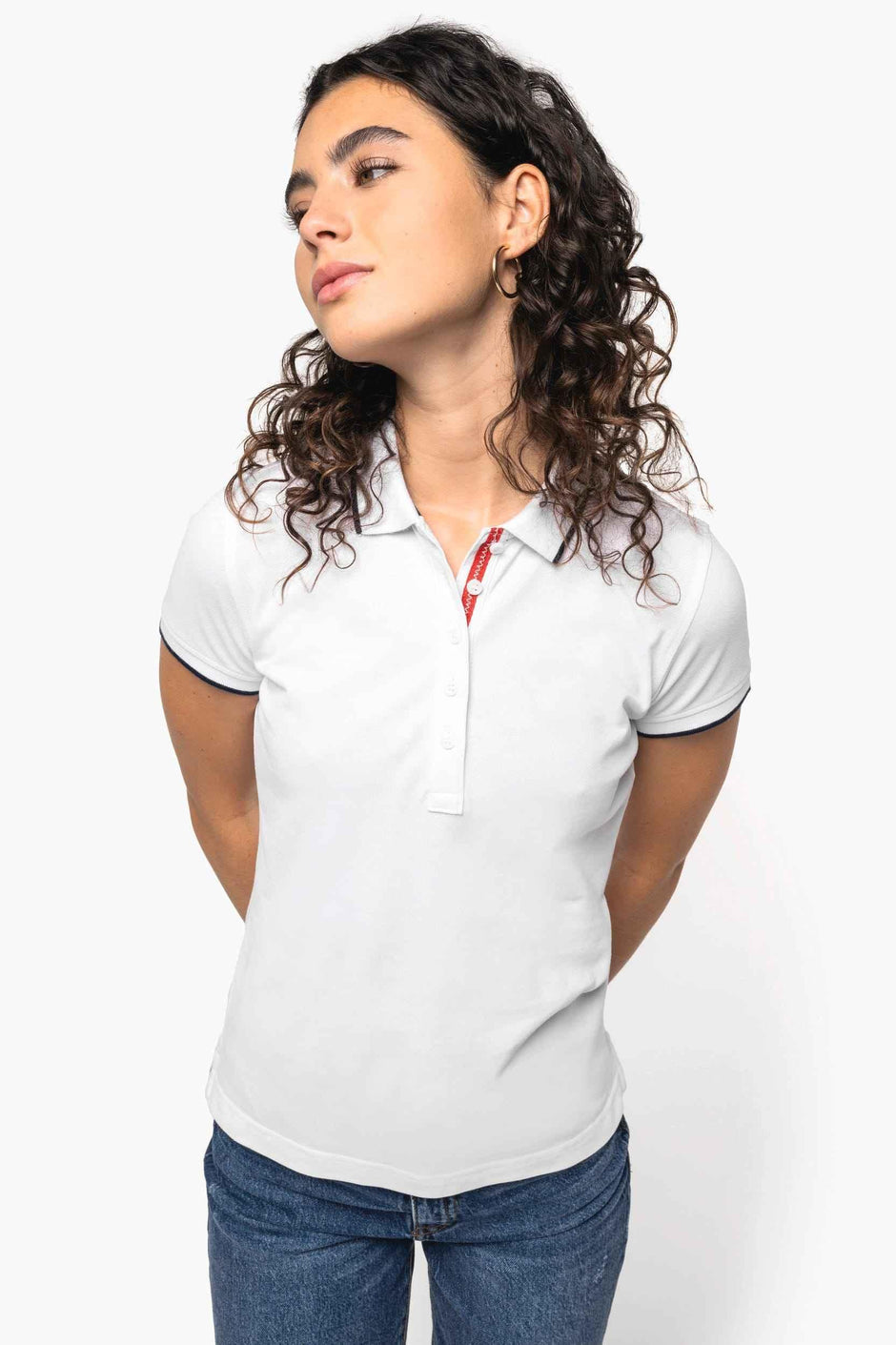 K252 - Polo maille piquée manches courtes femme - Occifloc