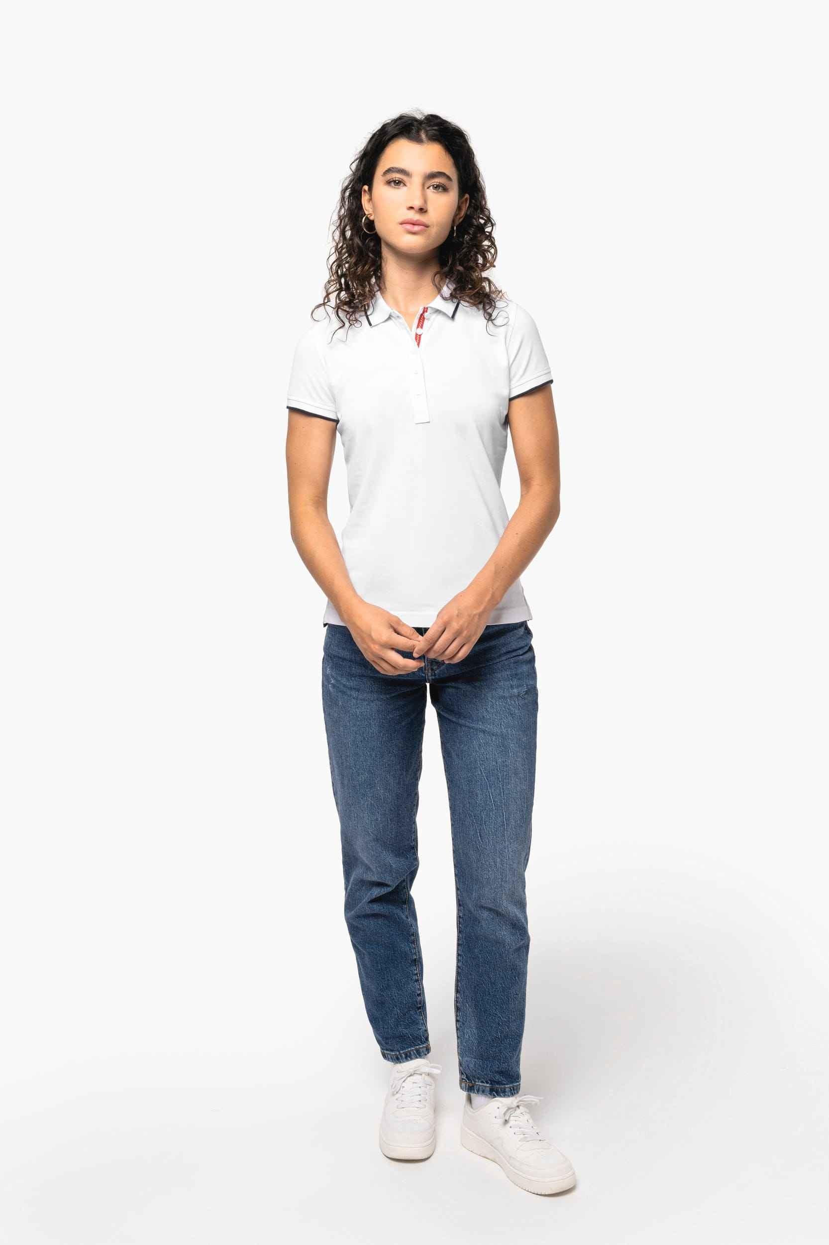 K252 - Polo maille piquée manches courtes femme - Occifloc