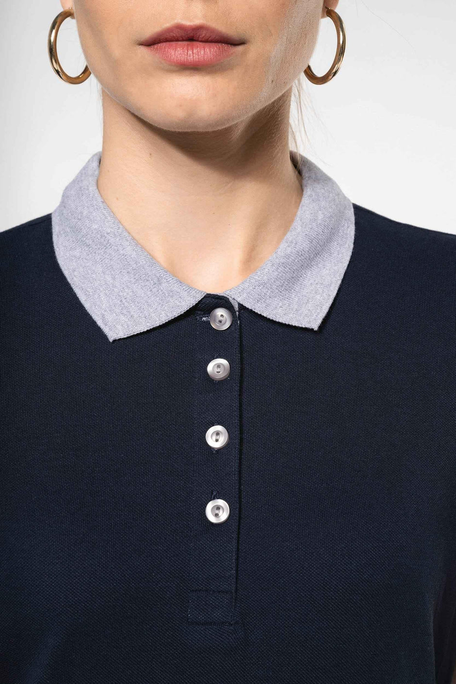 K259 - Polo piqué bicolore femme - Occifloc