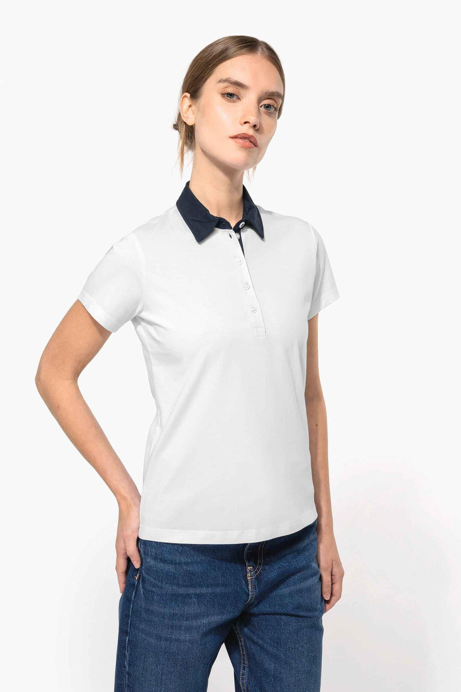 K261 - Polo jersey bicolore femme - Occifloc