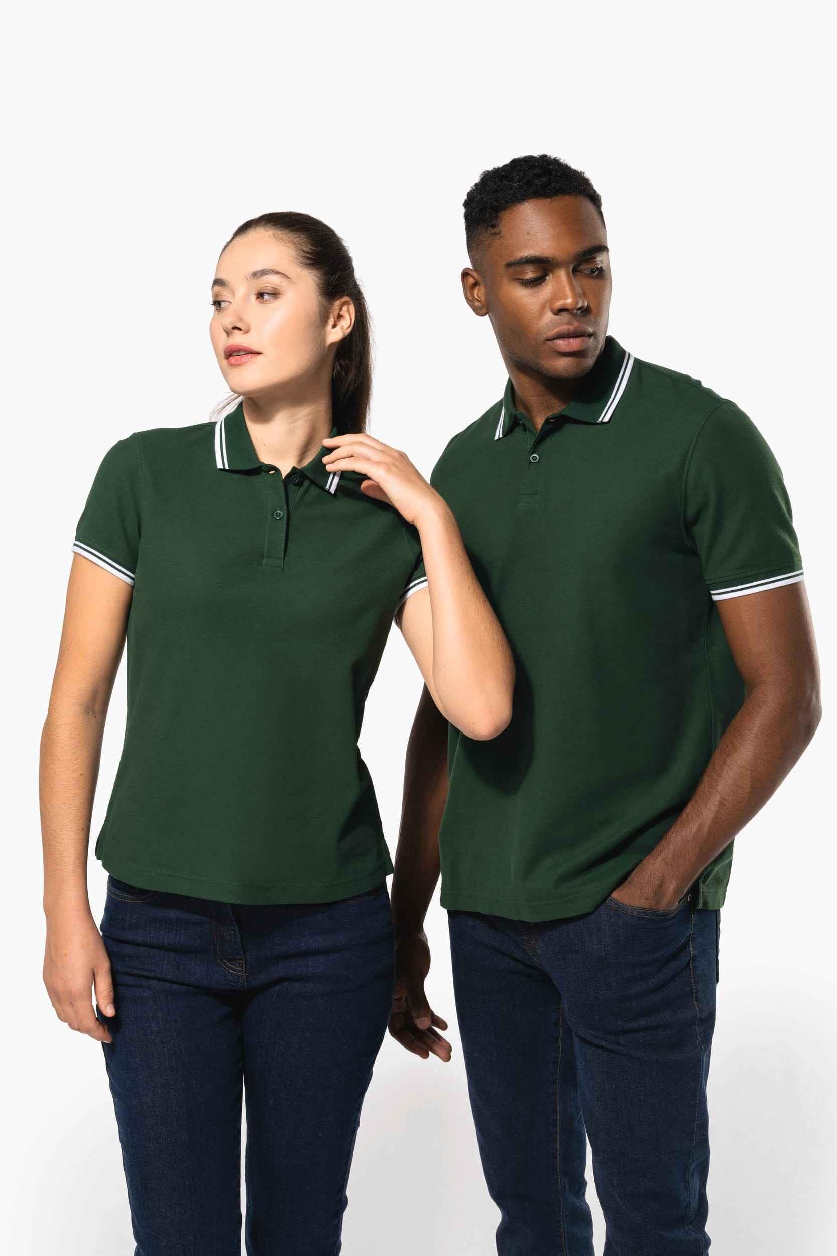 K273 - Polo femme manches courtes à liserés contrastés - Occifloc