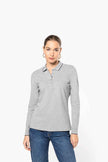 K281 - Polo maille piquée manches longues femme - Occifloc