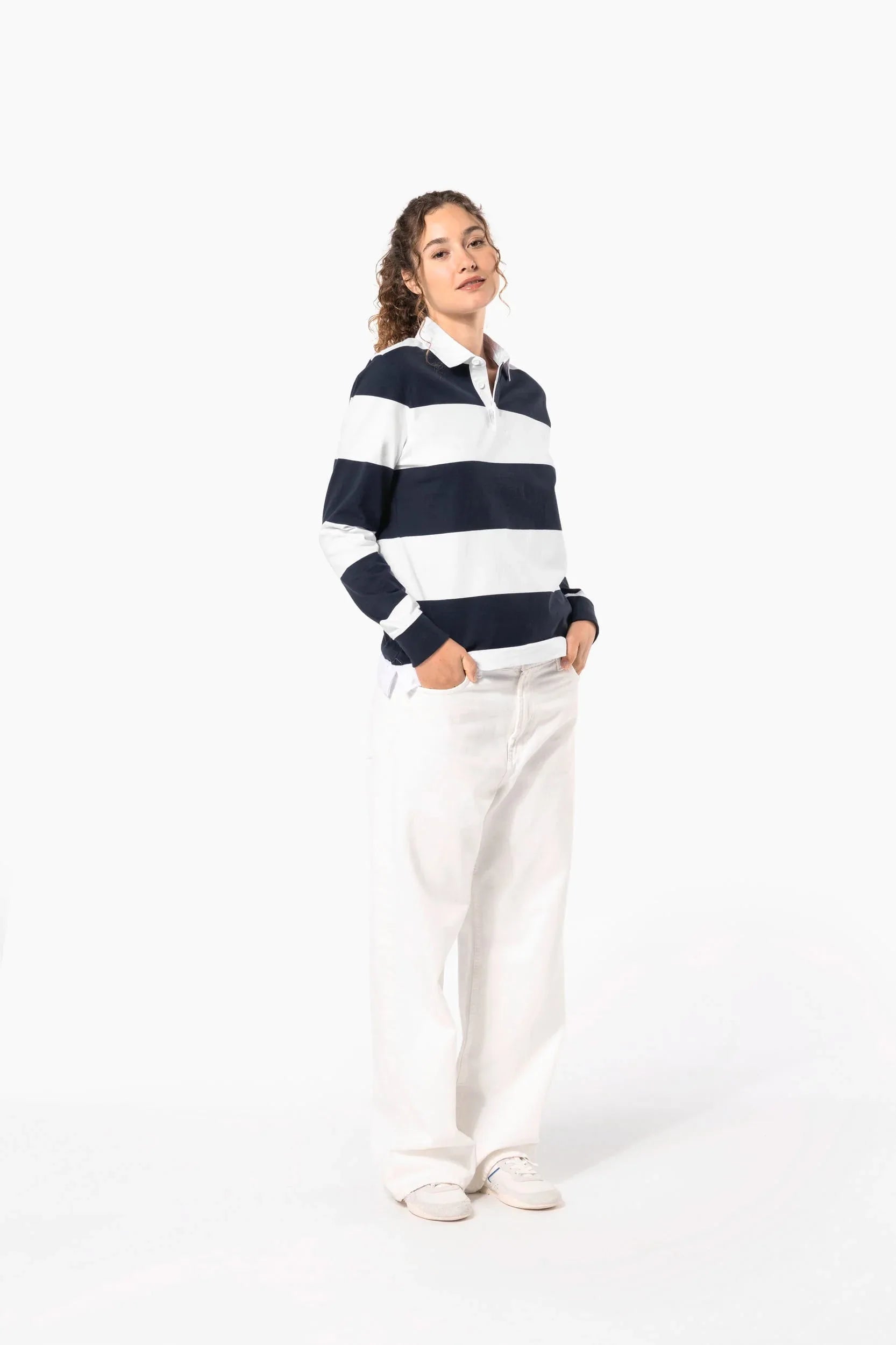 K285 - Polo rugby rayé manches longues unisexe - Occifloc