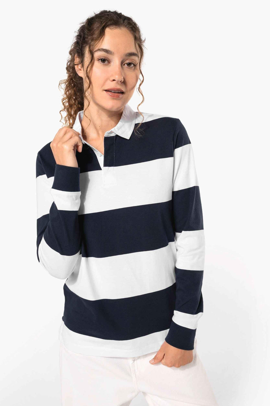 K285 - Polo rugby rayé manches longues unisexe - Occifloc