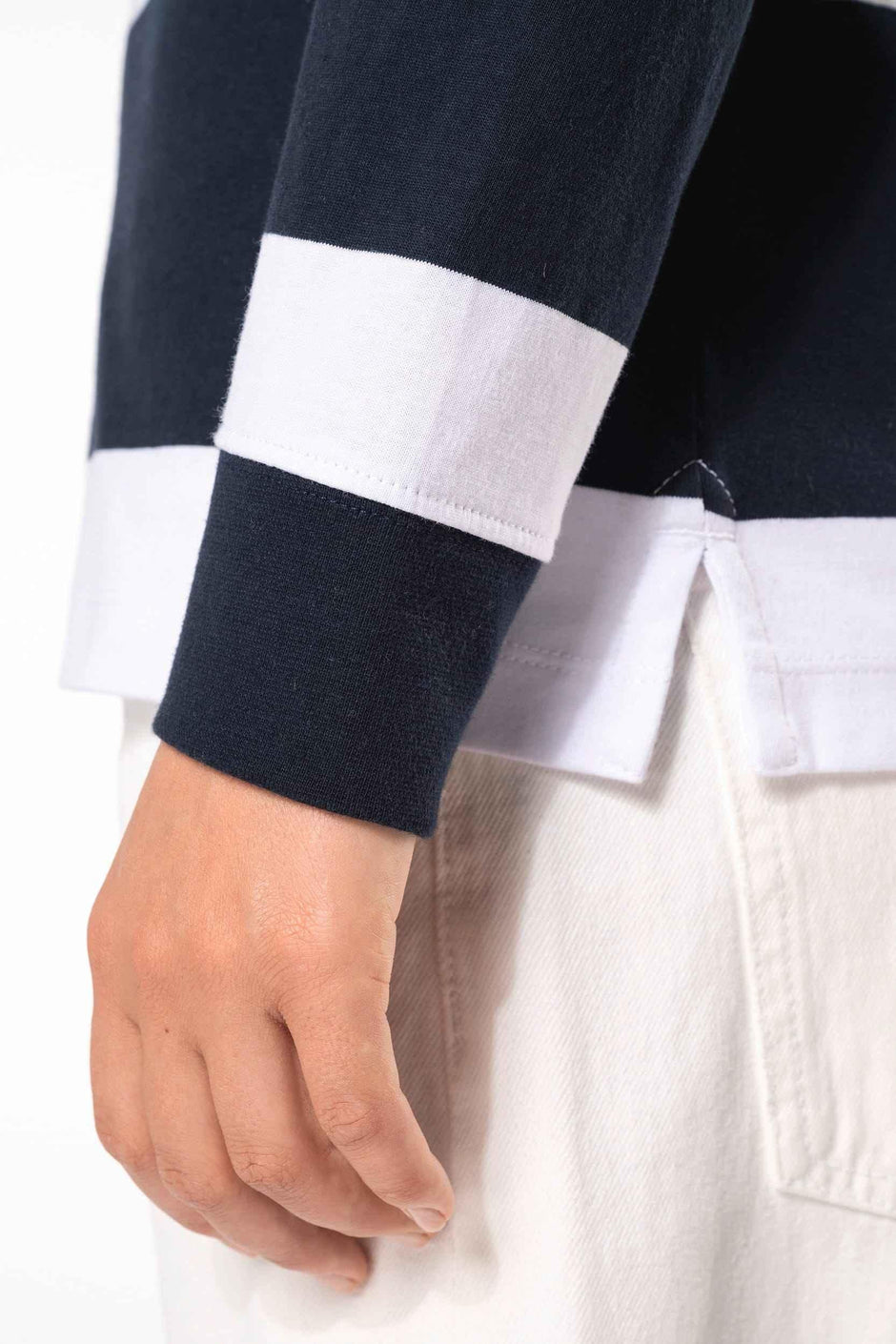 K285 - Polo rugby rayé manches longues unisexe - Occifloc