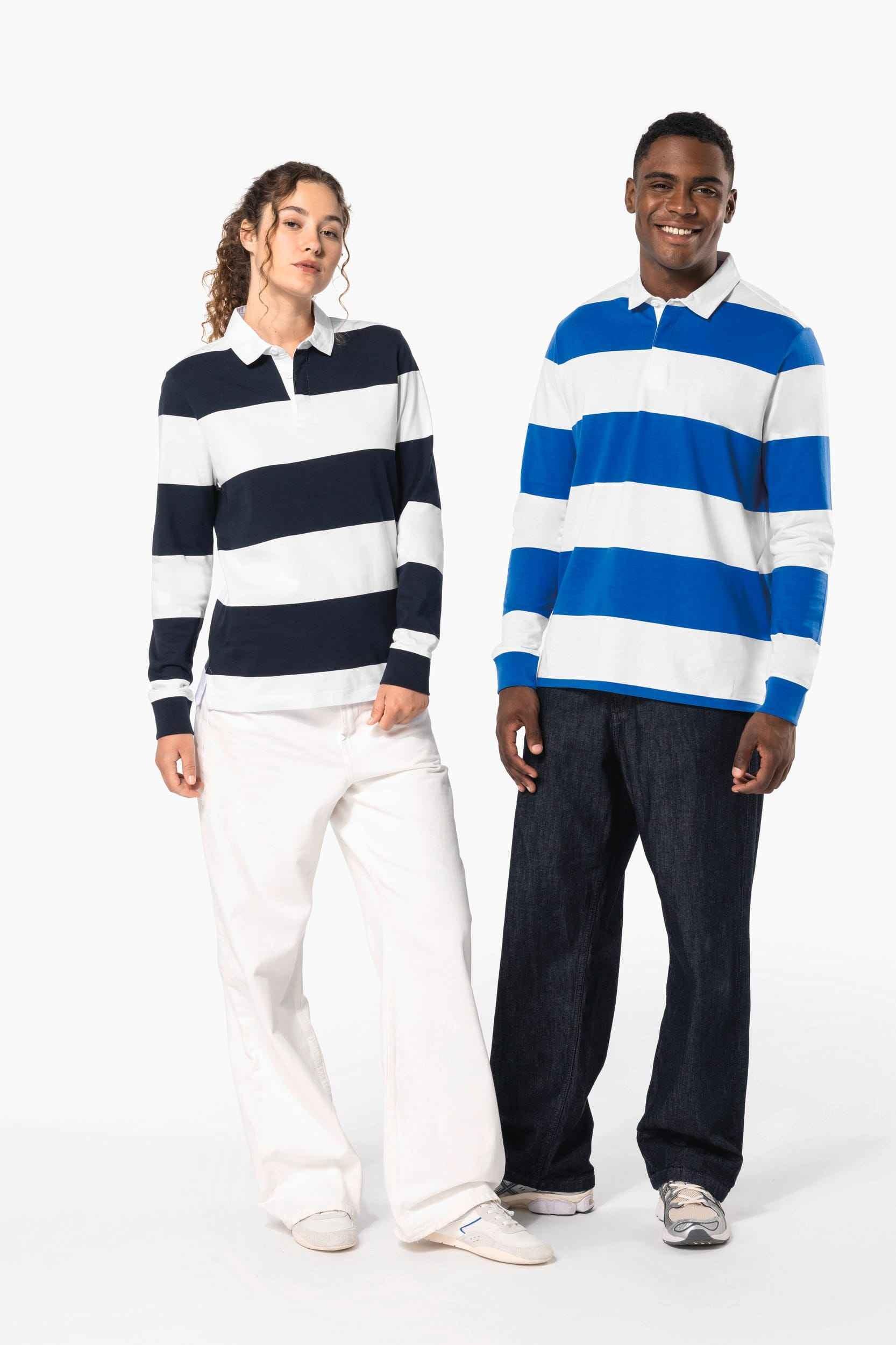 K285 - Polo rugby rayé manches longues unisexe - Occifloc