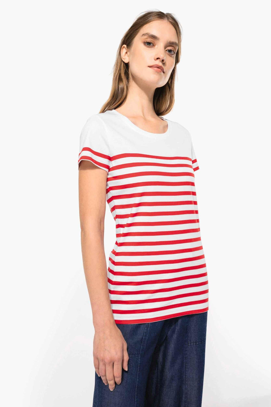 K3034 - T-shirt marin col rond Bio femme - Occifloc