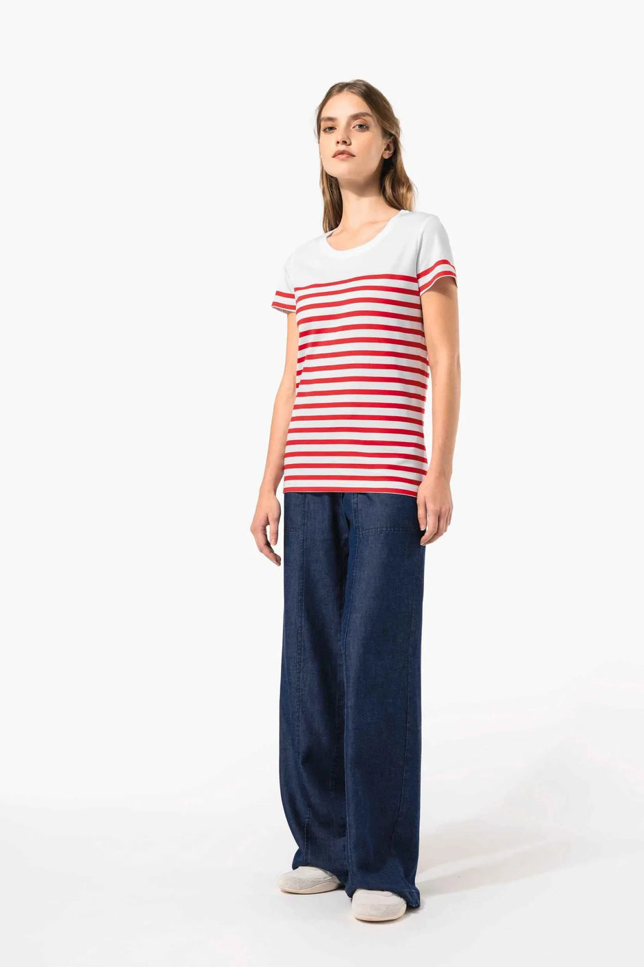 K3034 - T-shirt marin col rond Bio femme - Occifloc
