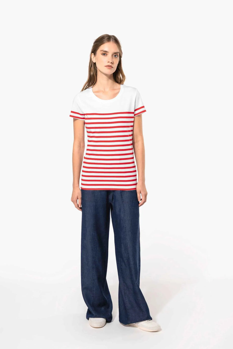 K3034 - T-shirt marin col rond Bio femme - Occifloc