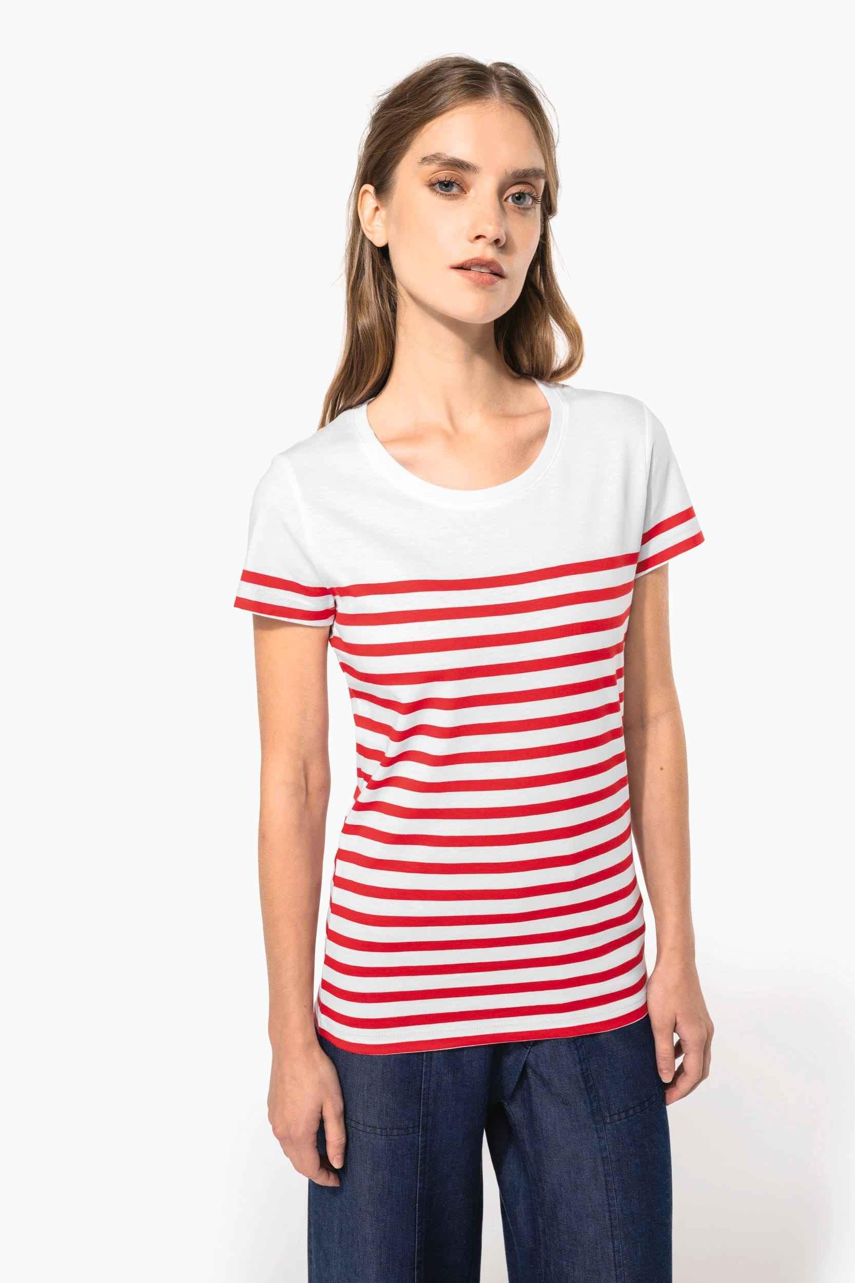 K3034 - T-shirt marin col rond Bio femme - Occifloc