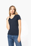 K394 - T-shirt maille piquée col V femme - Occifloc
