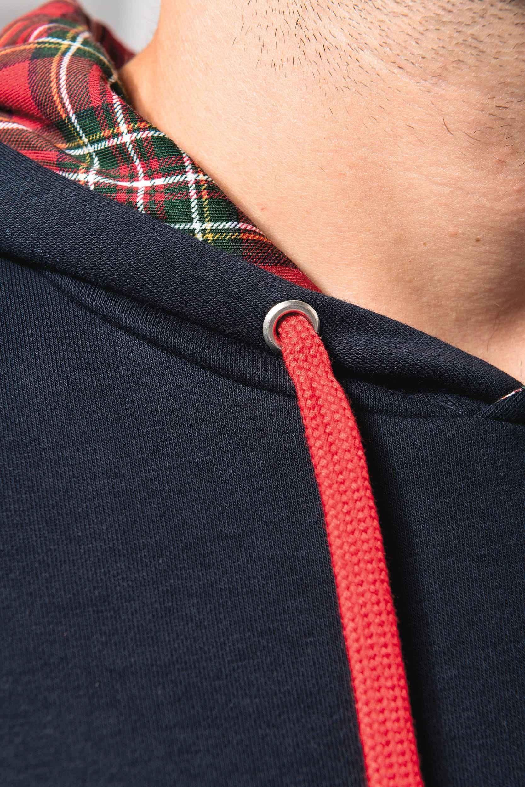 K4013 - Sweat-shirt à capuche contrastée à motifs unisexe - Occifloc