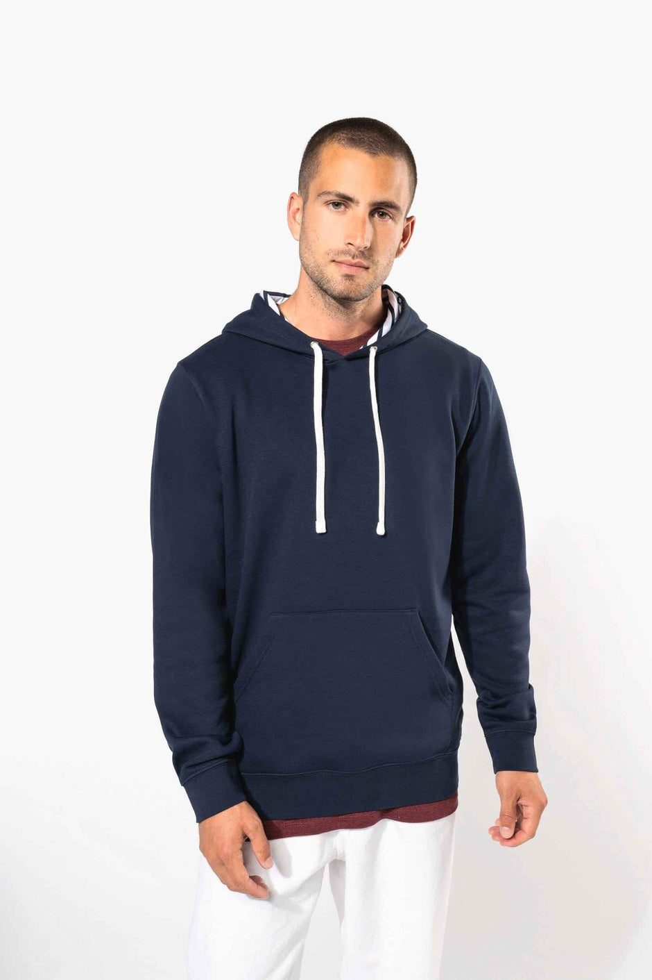 K4013 - Sweat-shirt à capuche contrastée à motifs unisexe - Occifloc