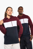 K4016 - Sweat-shirt tricolore à capuche unisexe - Occifloc