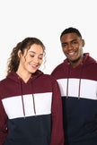 K4016 - Sweat-shirt tricolore à capuche unisexe - Occifloc