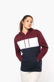 K4016 - Sweat-shirt tricolore à capuche unisexe - Occifloc