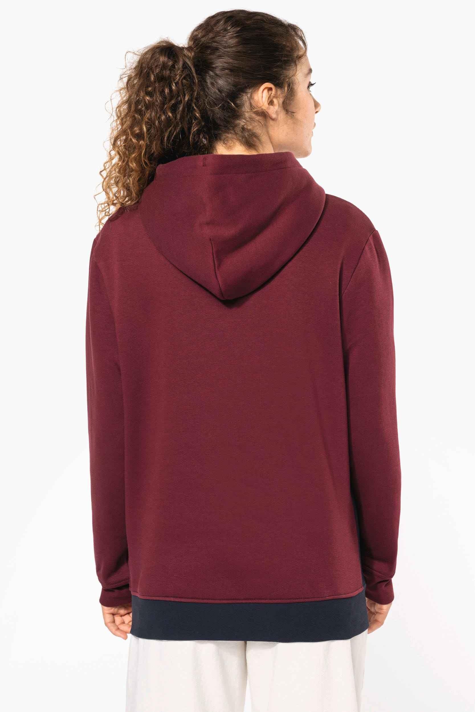 K4016 - Sweat-shirt tricolore à capuche unisexe - Occifloc