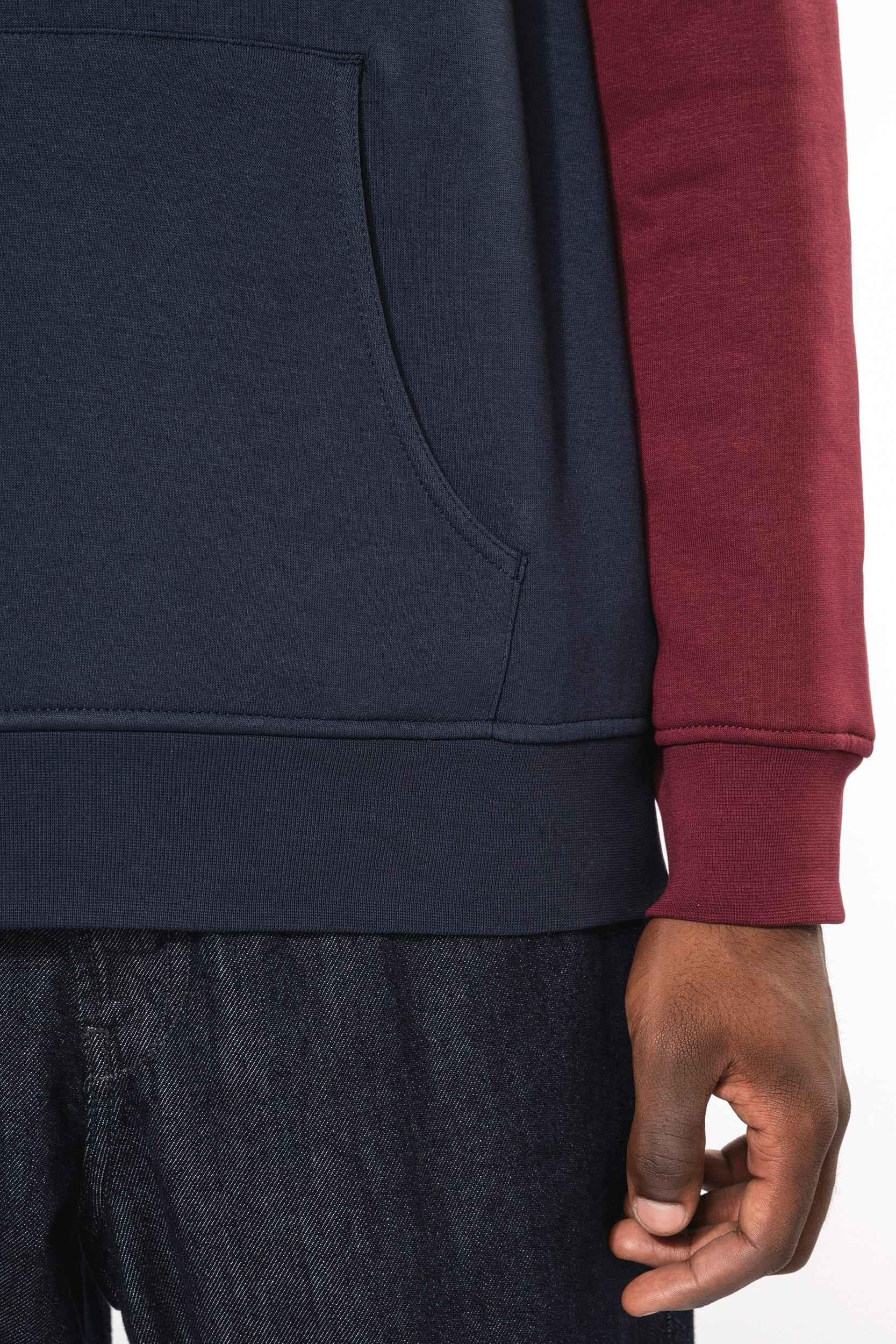 K4016 - Sweat-shirt tricolore à capuche unisexe - Occifloc