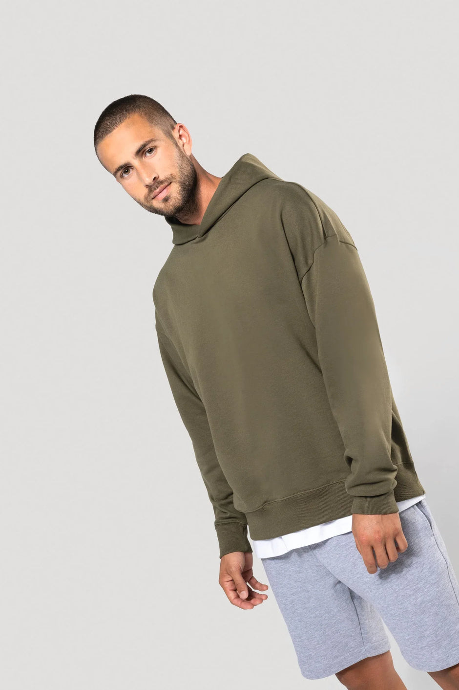 K4018 - Sweatshirt à capuche molleton oversize unisexe - Occifloc