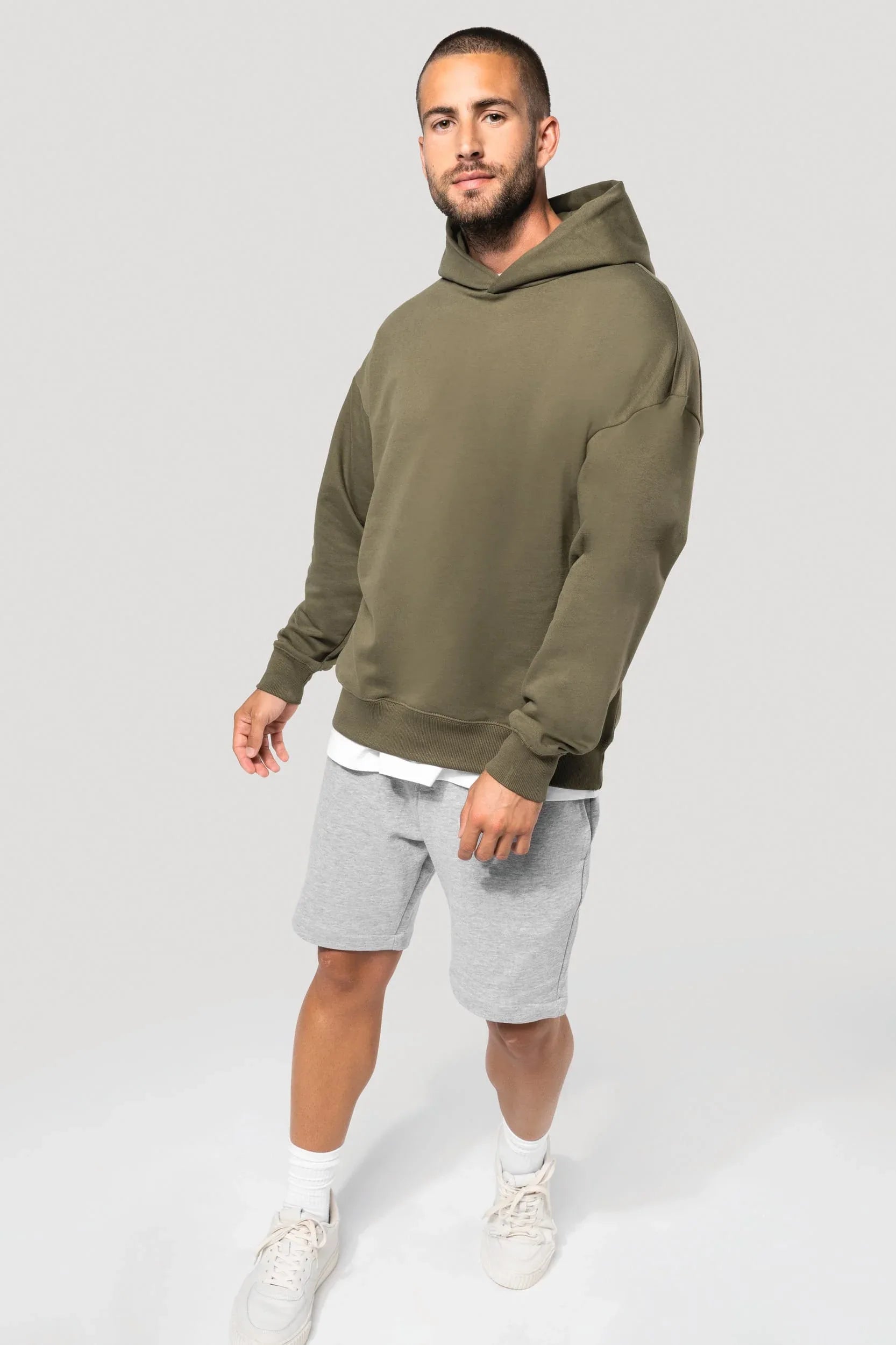 K4018 - Sweatshirt à capuche molleton oversize unisexe - Occifloc