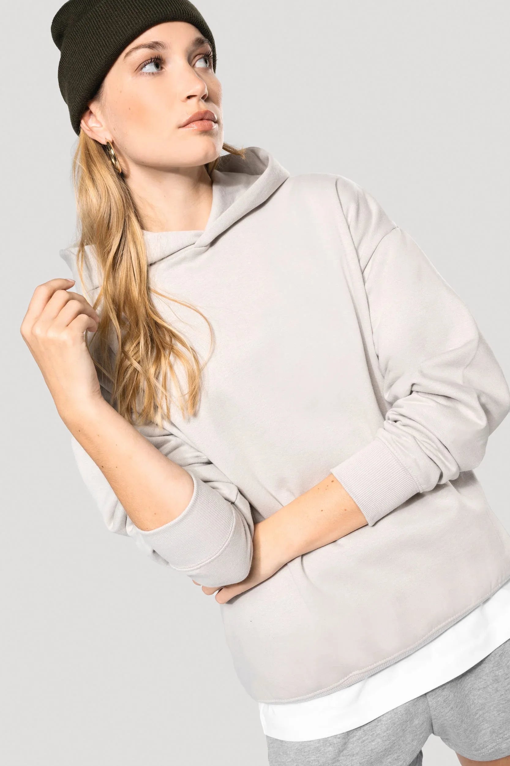 K4018 - Sweatshirt à capuche molleton oversize unisexe - Occifloc