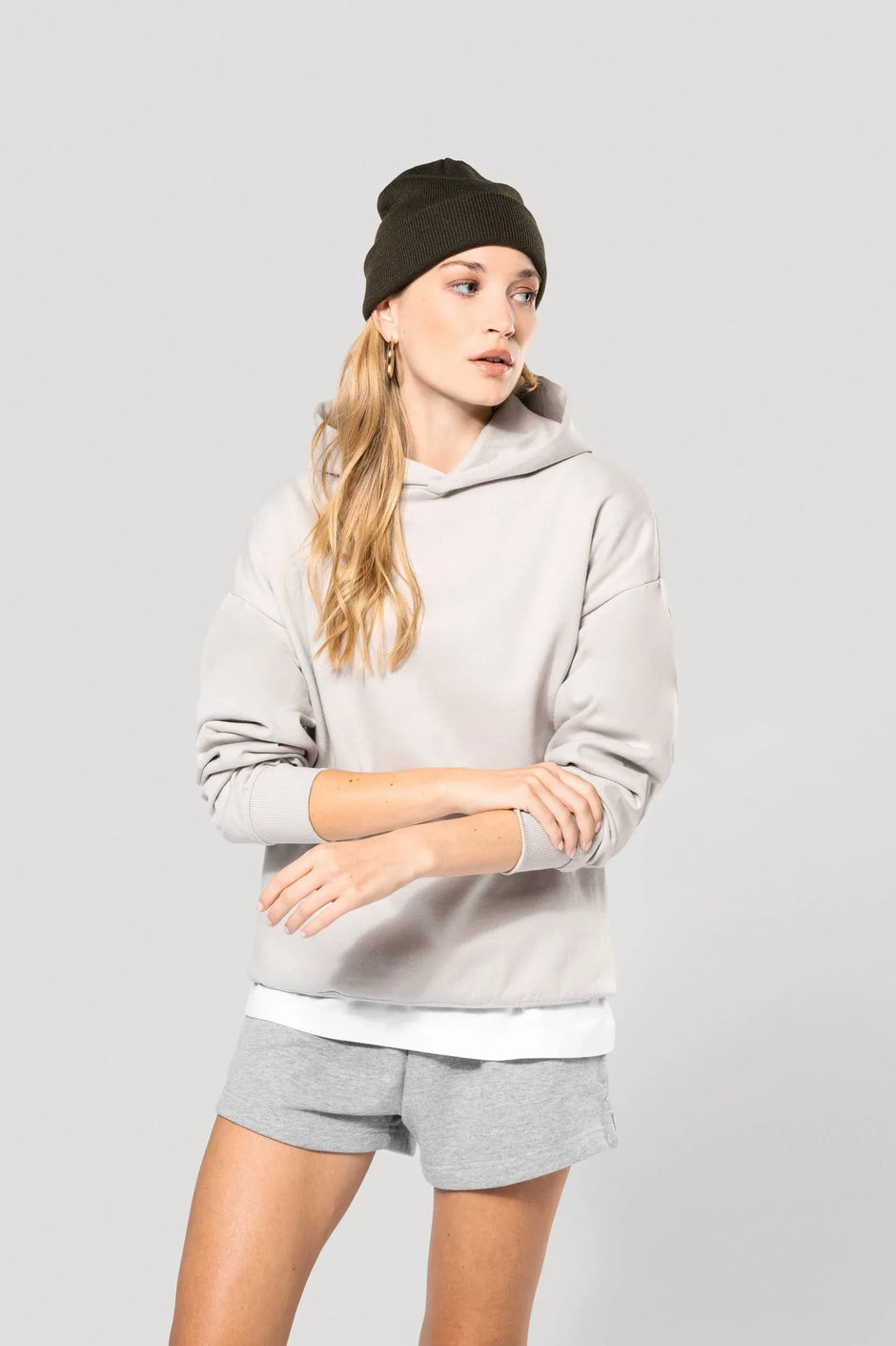 K4018 - Sweatshirt à capuche molleton oversize unisexe - Occifloc