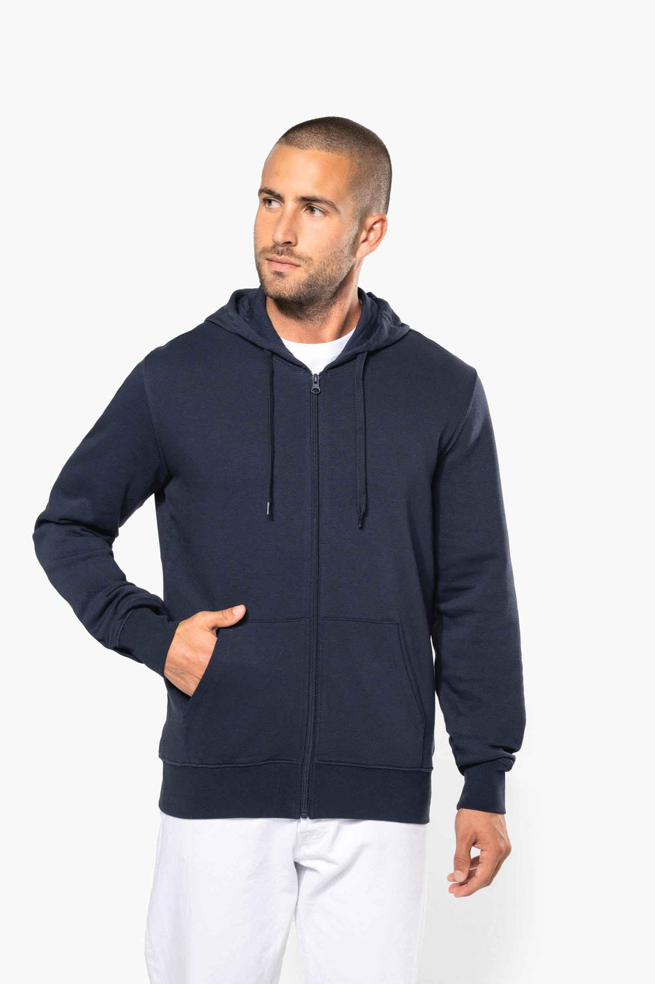 K4030 - Sweat-shirt écoresponsable zippé à capuche homme - Occifloc