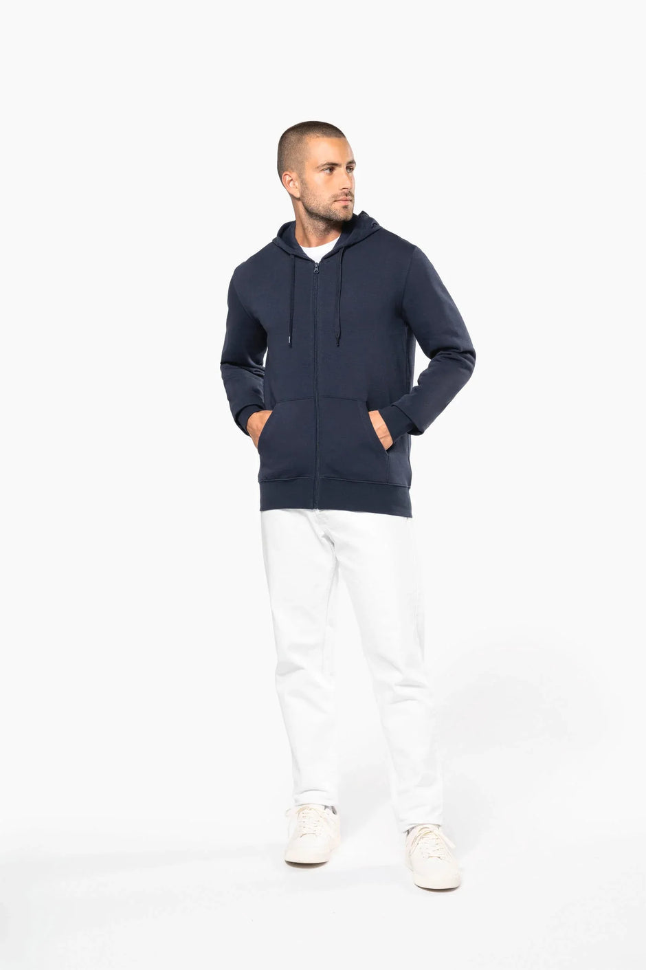 K4030 - Sweat-shirt écoresponsable zippé à capuche homme - Occifloc