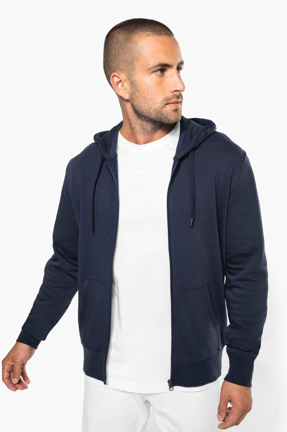 K4030 - Sweat-shirt écoresponsable zippé à capuche homme - Occifloc