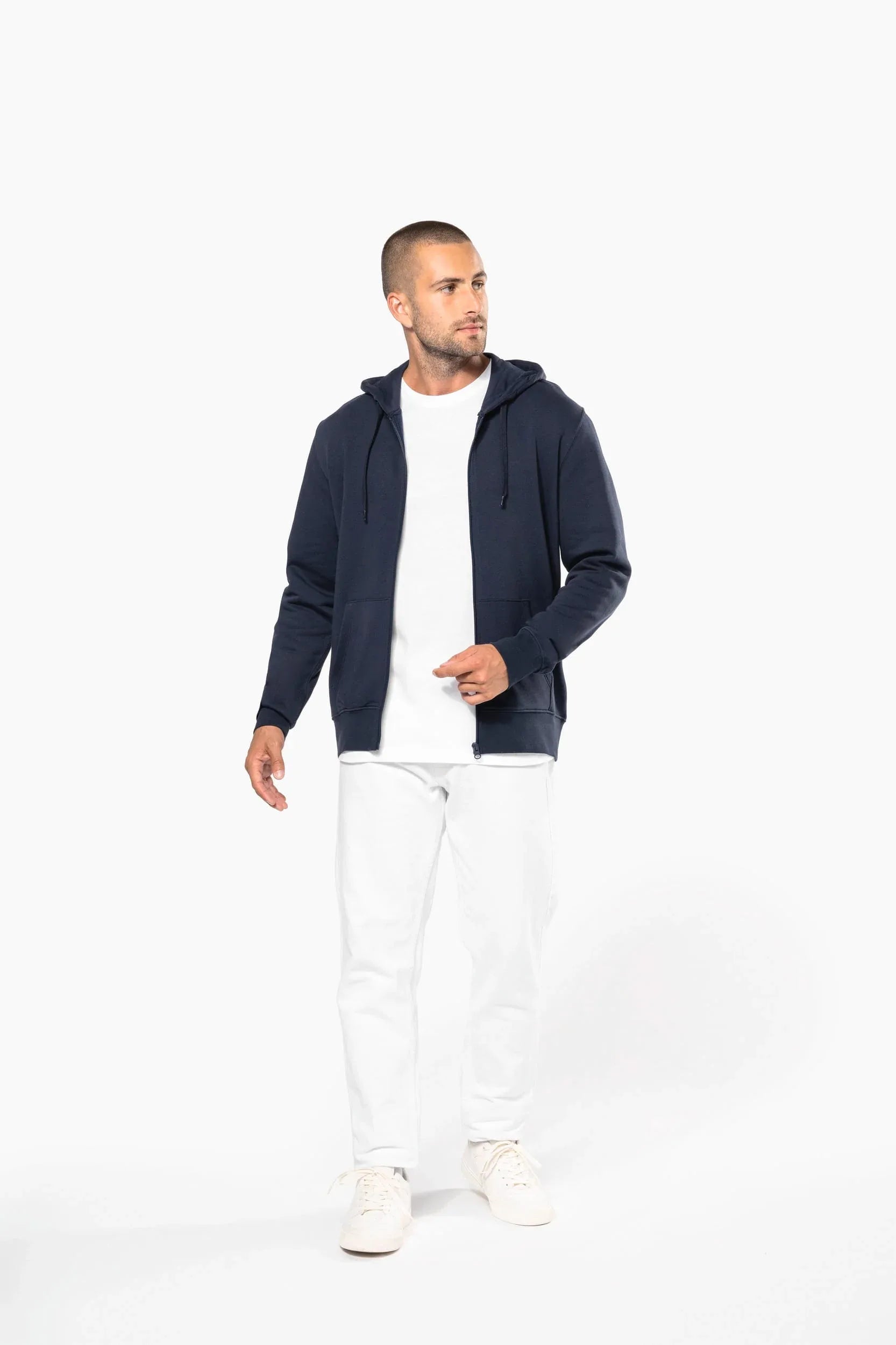 K4030 - Sweat-shirt écoresponsable zippé à capuche homme - Occifloc