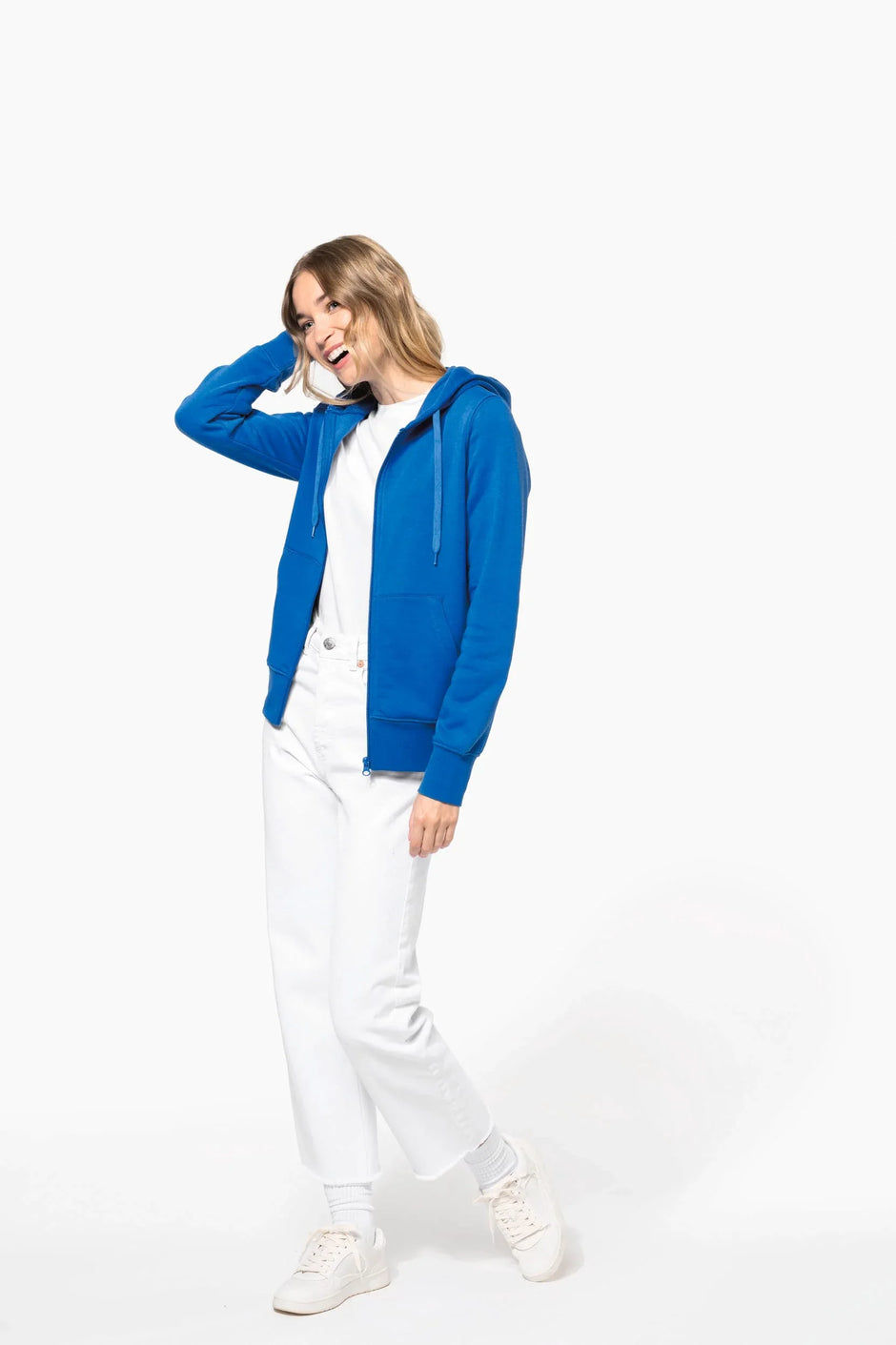 K4031 - Sweat-shirt écoresponsable zippé à capuche femme - Occifloc