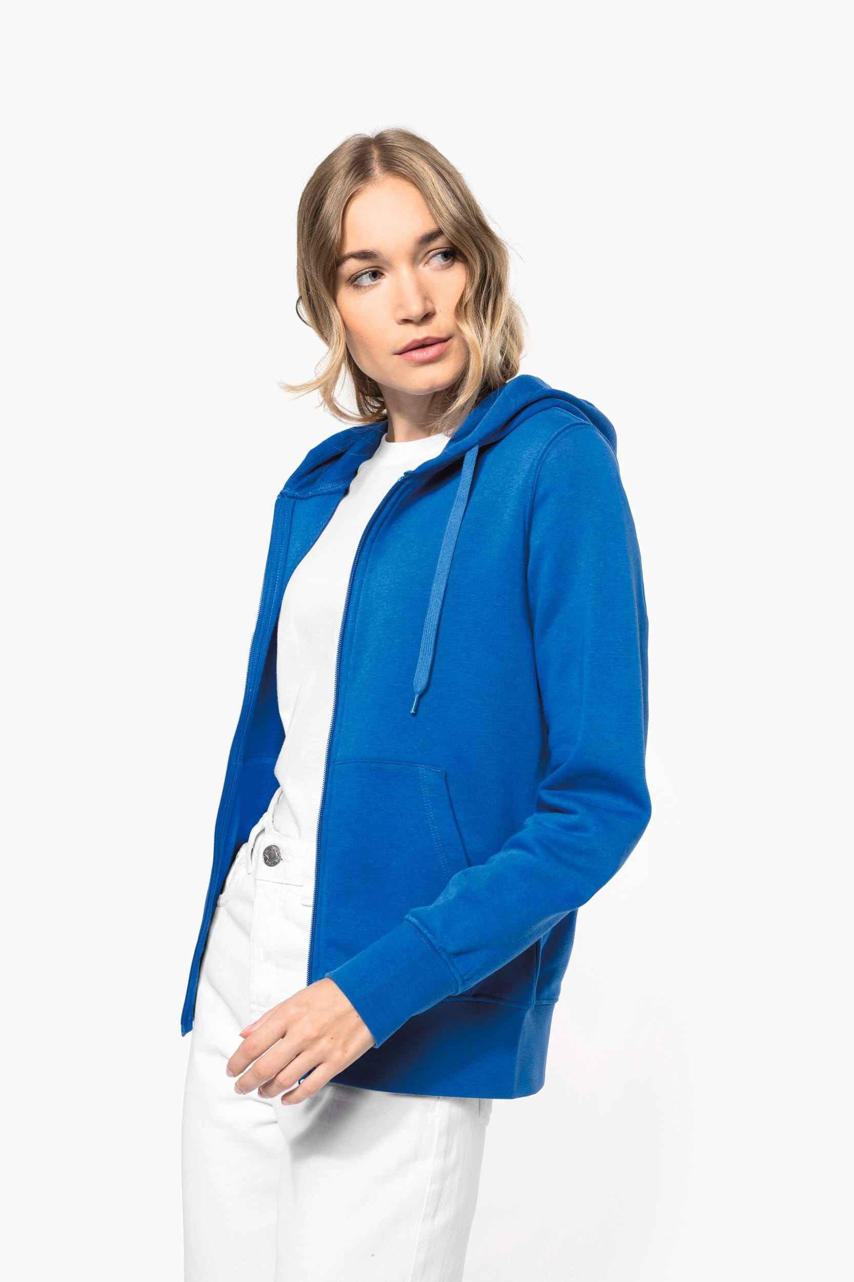 K4031 - Sweat-shirt écoresponsable zippé à capuche femme - Occifloc