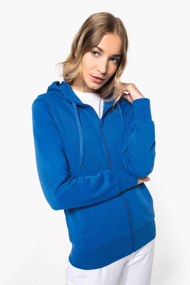 K4031 - Sweat-shirt écoresponsable zippé à capuche femme - Occifloc