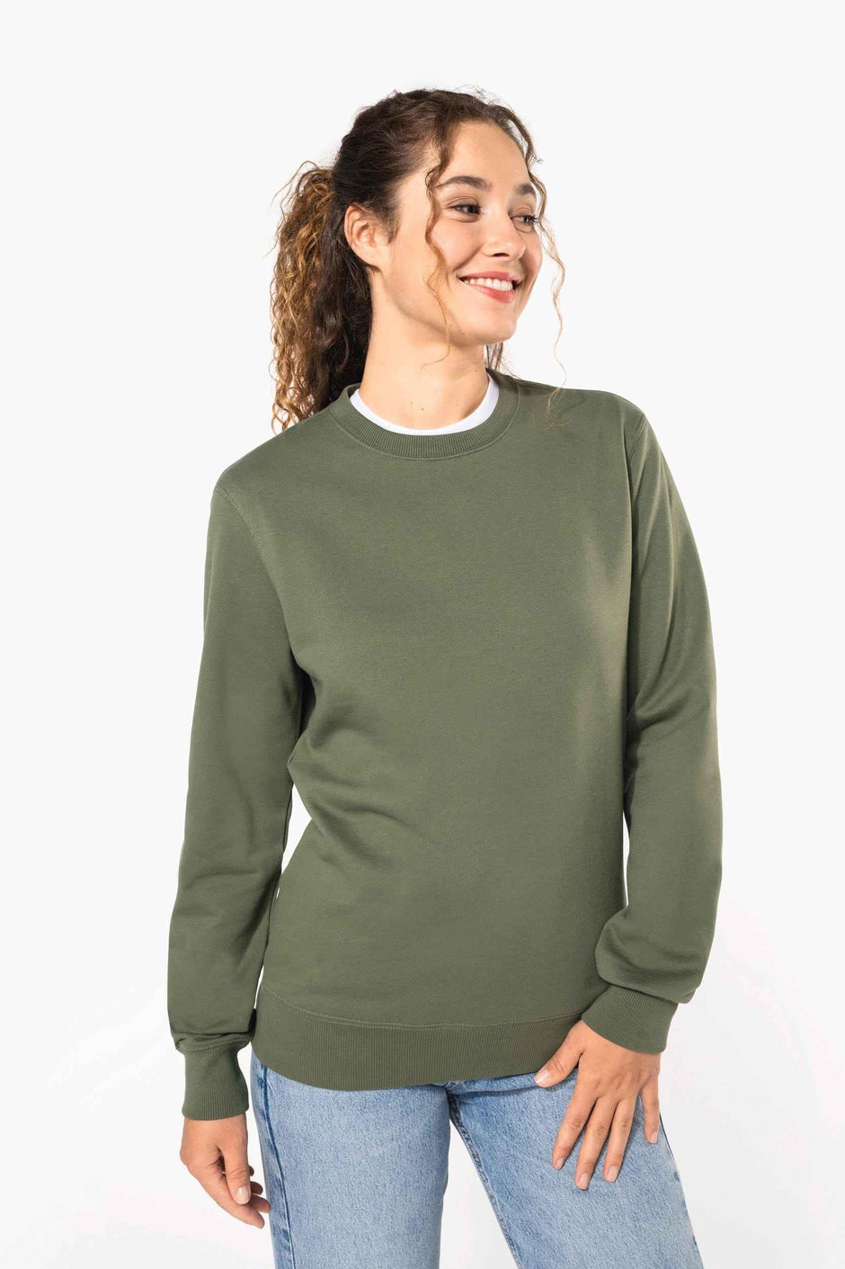 K4040 - Sweat-shirt recyclé col rond unisexe - Occifloc