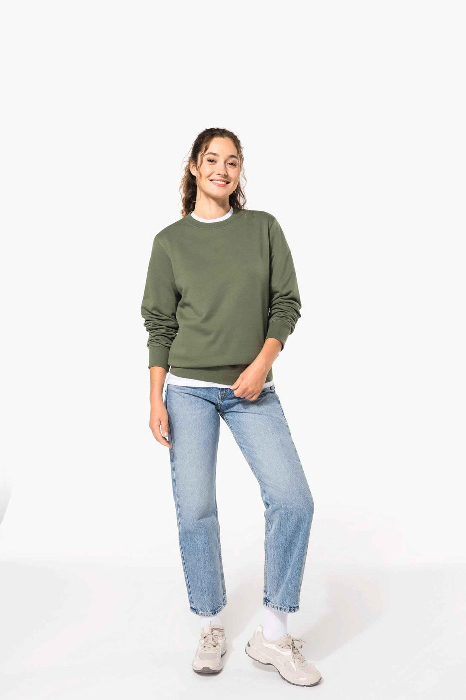 K4040 - Sweat-shirt recyclé col rond unisexe - Occifloc