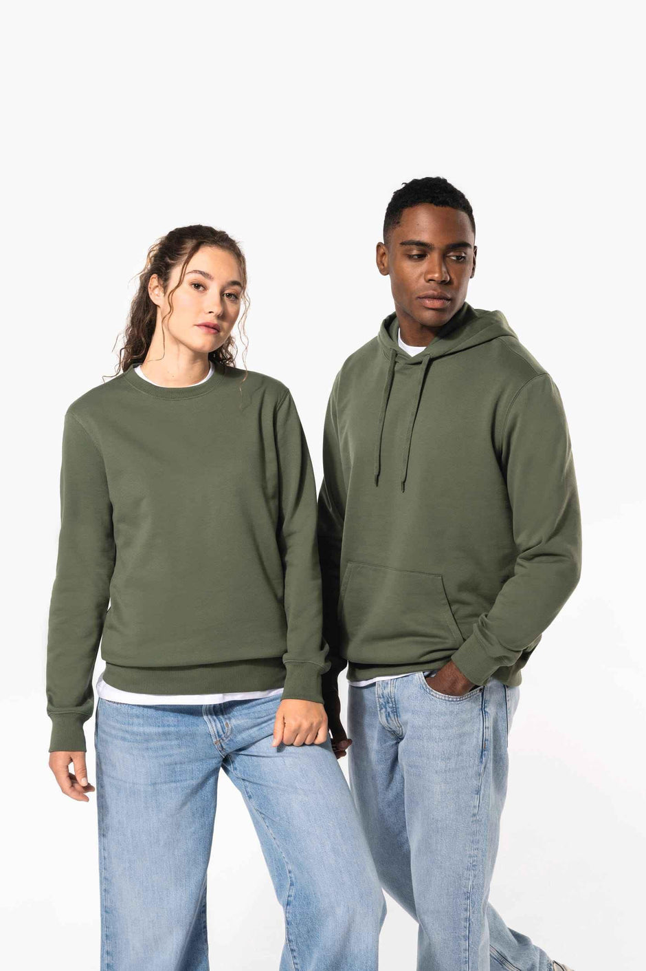 K4040 - Sweat-shirt recyclé col rond unisexe - Occifloc
