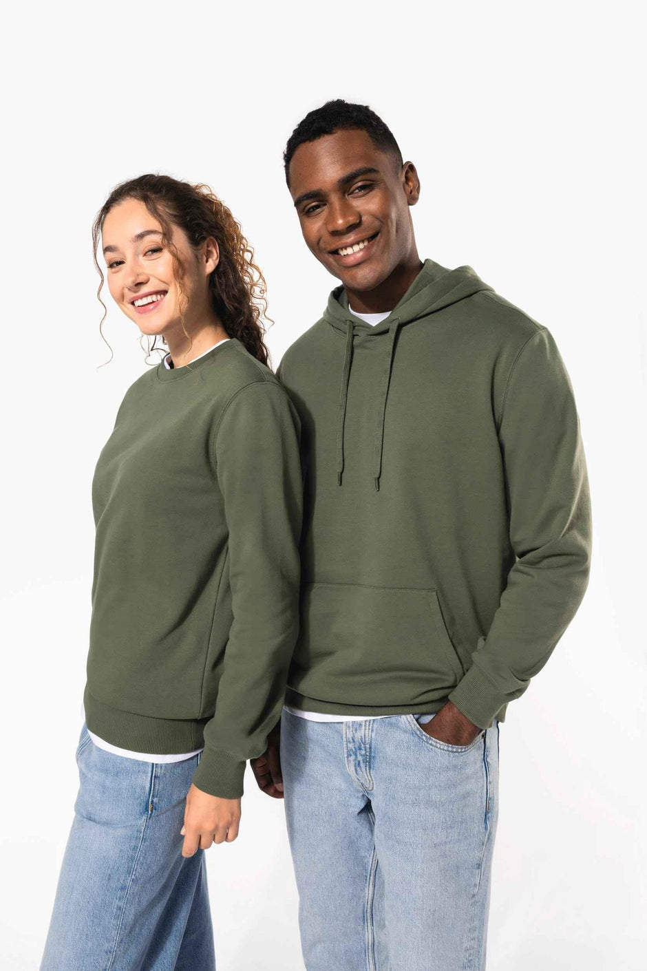 K4040 - Sweat-shirt recyclé col rond unisexe - Occifloc